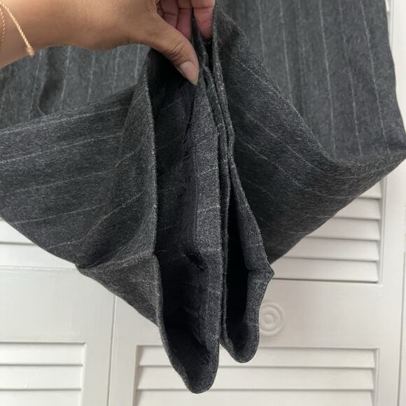 MaxMara Gray striped wool and Angora rabbit dress pants, trousers, size US10 - Picture 3 of 10